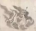 A partial view of the unsigned "Nine Songs" painting in the Zhejiang Provincial Museum – featuring the character Shao Siming, possibly dating from the early 14th century.