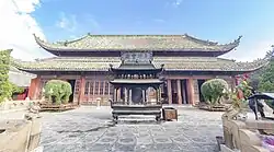Early Qing dynasty (1644-1912) Daxiong Baodian of Daxiangguo Temple in Kaifeng, Henan, China. Built in 1661.