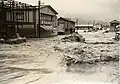 A flash flood hit in Sekikawa village, Niigata Prefecture,1967 Uetsu flood on August