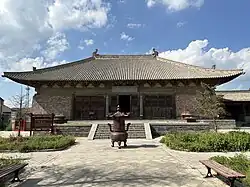 Ming dynasty (1368-1644) Daxiong Baodian of Lingyan Temple in Zhangjiakou, Hebei, China. Built in 1441.