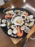 A seafood Paella prepared by Spanish Restaurant Carcia
