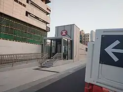 Entrance C (elevator entrance)