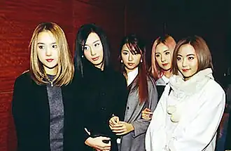 Baby V.O.X in 2000 From left to right: Heejin, E-Z, Eunhye, Miyoun, and Eunjin