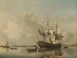 The Dutch frigate 'Rotterdam' on the Maas off Rotterdam (1807)