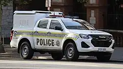 A prisoner transport Isuzu D-Max