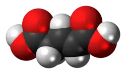 Space-filling model of the trans isomer