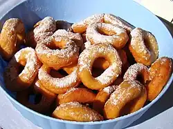 Traditional pączki serowe (curd-based pączki) or oponki