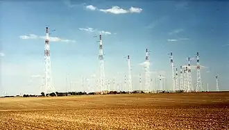 Former RFI Issoudun Relay curtain arrays (1990s)
