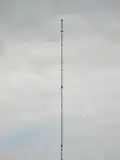 Guy lines stabilizing the mast