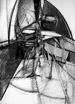 No name, 1986, charcoal, 86 x 61&nbsp;cm