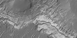 Close up of layers in Lotto Crater, as seen by HiRISE under HiWish program