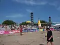Beach volleyball at Port Olympic, in Barcelona