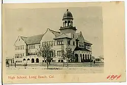 Long Beach High School, at the northwest corner of American Avenue and Eighth Street, 1905