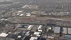Clearing Yard and the surrounding industrial area in Bedford Park