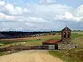 Sahornil Church from the road of Escalonilla.