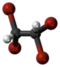 Ball and stick model of tetrabromoethane
