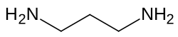 2D representation of the chemical structure of 1,3-Diaminopropane.