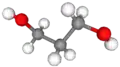 Spacefill model of 1,3-propanediol