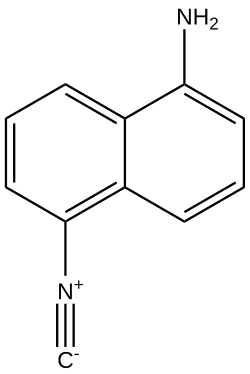 Structural formula of 1-Isocyano-5-aminonaphthalene (ICAN)