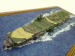 A Tamiya 1/700 scale assembled model of Japanese Aircraft-Carrier Zuikaku completed with aftermarket photoetch accessories.