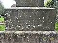 Memorial inscription for Robert Falcon Scott on the Scott family grave in the churchyard of the Church of St Andrew, Holcombe.