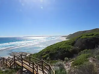 11 Mile Beach and access stairs in Dalyup