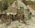 Horses at Water Trough