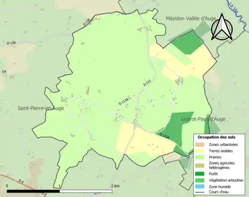 Color map showing land use.