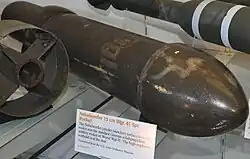 Wgr. 41 projectile for the 15&nbsp;cm Nbw 41 on display at the Steven F. Udvar-Hazy Center