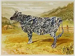 Jiří Kolář, Cow That Ate T (1969), intercollage