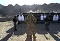A MSRT member trains with Royal Jordanian Marines