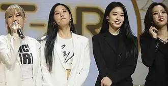 T-ara in June 2017 From left to right: Qri, Hyomin, Jiyeon, Eunjung