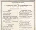 Order of services for the Fatherless and Widows' Society, Bowdoin Street Meeting House, 1834