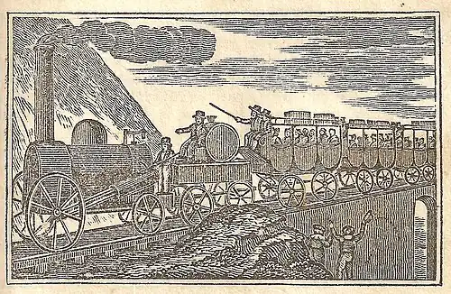 This illustration appears in a book printed in 1835, the year the viaduct opened.