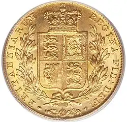Gold coin with a coat of arms