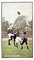 1908 Sniders & Abrahams Standard Cigarettes "Incidents in Play" featuring Carlton playing Collingwood.