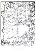 1909 map showing location of Marshall's Hotel (Old Hotel) at top left