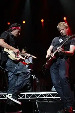 1927 performing, Sydney Entertainment Centre, February 2012 Erik Weideman at left Craig Laird (right)