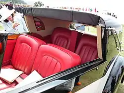 Bentley 4¼ litre sedanca coupe interior