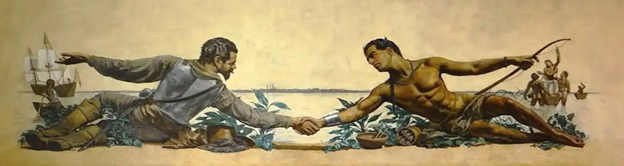 Capt. Francis Eppes Making Friends with the Appomattox Indians