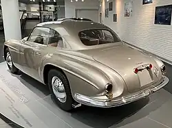 Rear view of the Super Sport Villa d'Este at the Alfa Romeo museum
