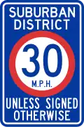 Suburban district speed limit (Ontario) (1960)