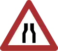 Road narrows