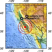 A map of where the earthquake occurred