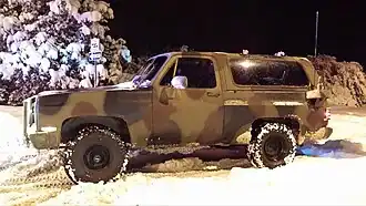 1984 M1009 CUCV in the snow
