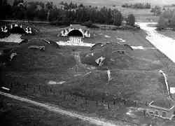 Hardened aircraft shelters in the 1990s.