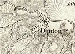 19th-century map of Dunton