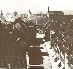 Spitalstrasse, on the horizon Spitaltor (Spital gate) and Spital Church (photo before 1896)