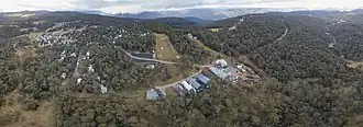Aerial panorama of Dinner Plain