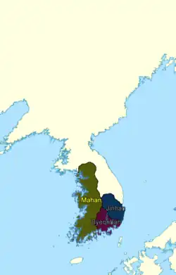 Mahan confederacy in c. 1 CE.